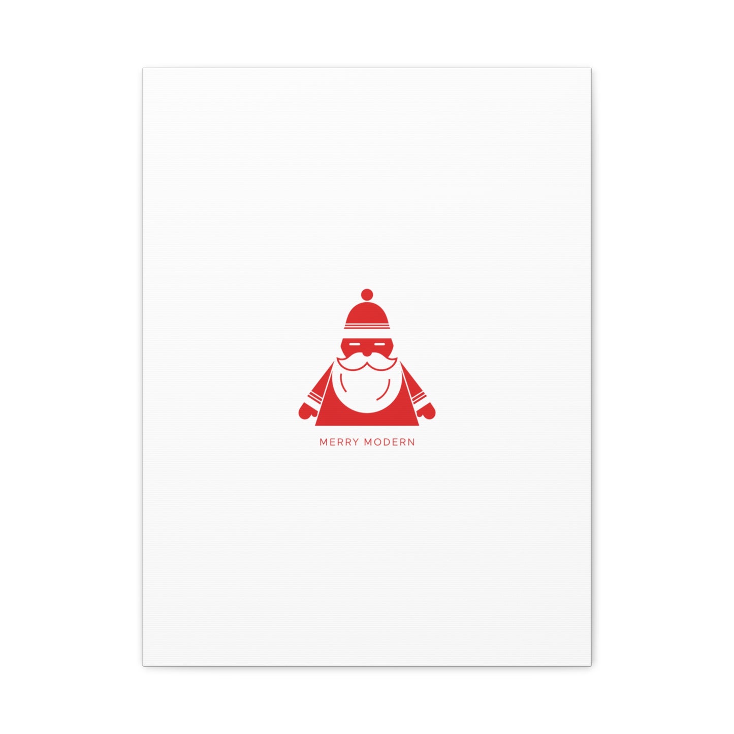 Minimal Santa Graphic Canvas | Modern Santa Graphic, Geometric Christmas Art