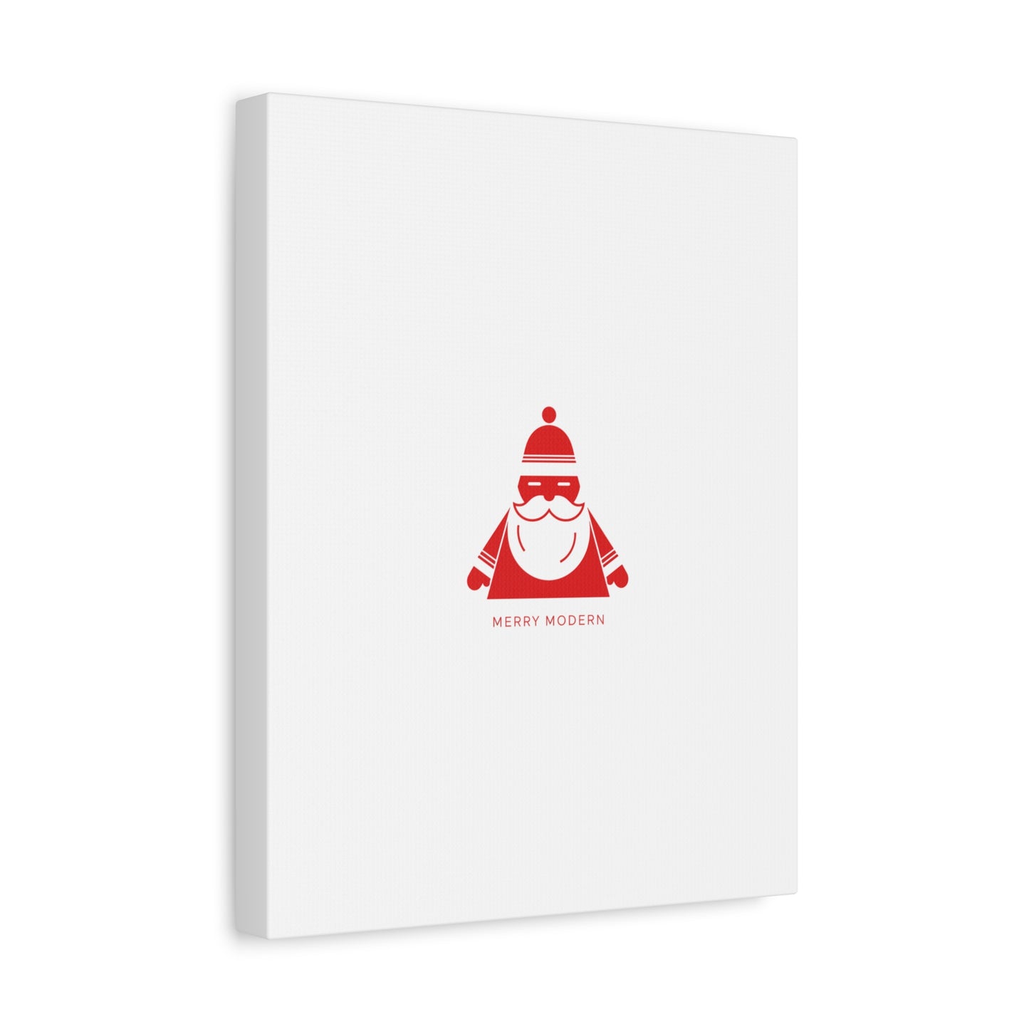 Minimal Santa Graphic Canvas | Modern Santa Graphic, Geometric Christmas Art