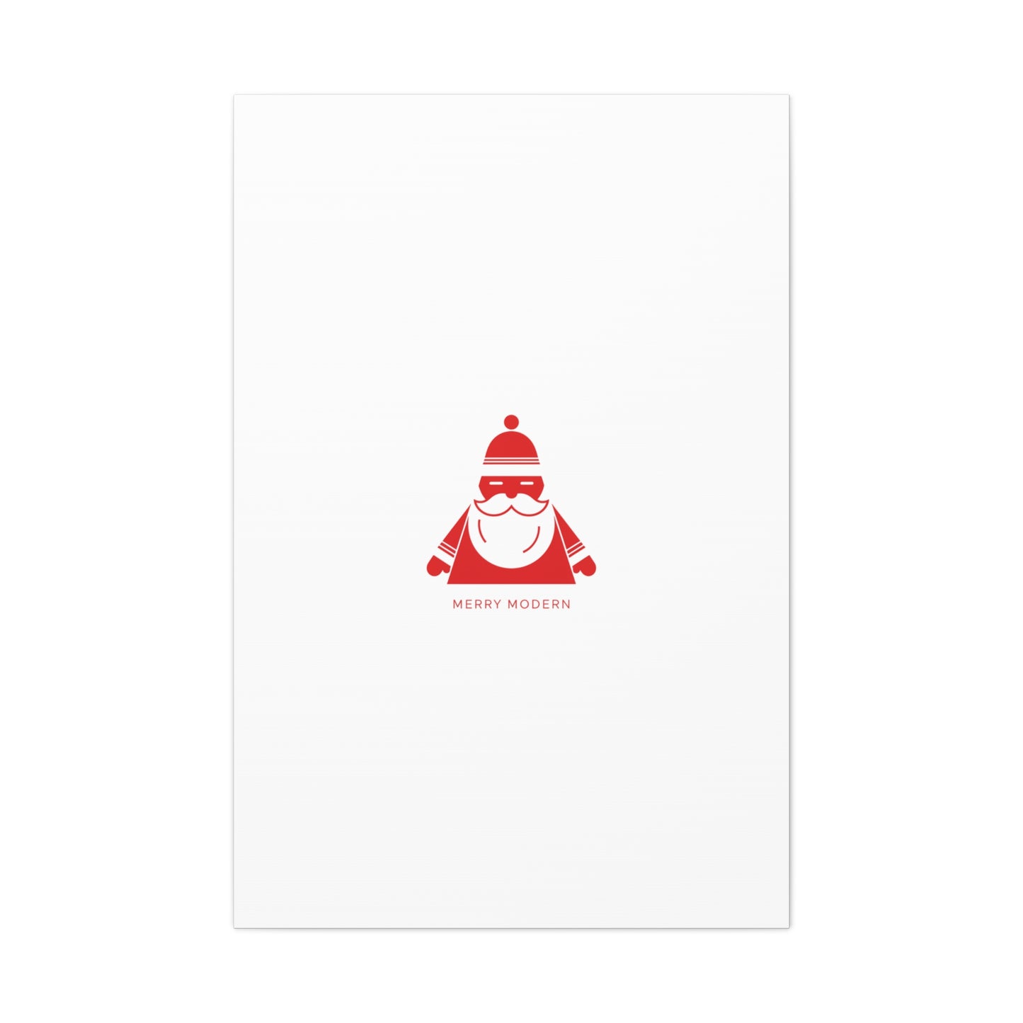 Minimal Santa Graphic Canvas | Modern Santa Graphic, Geometric Christmas Art