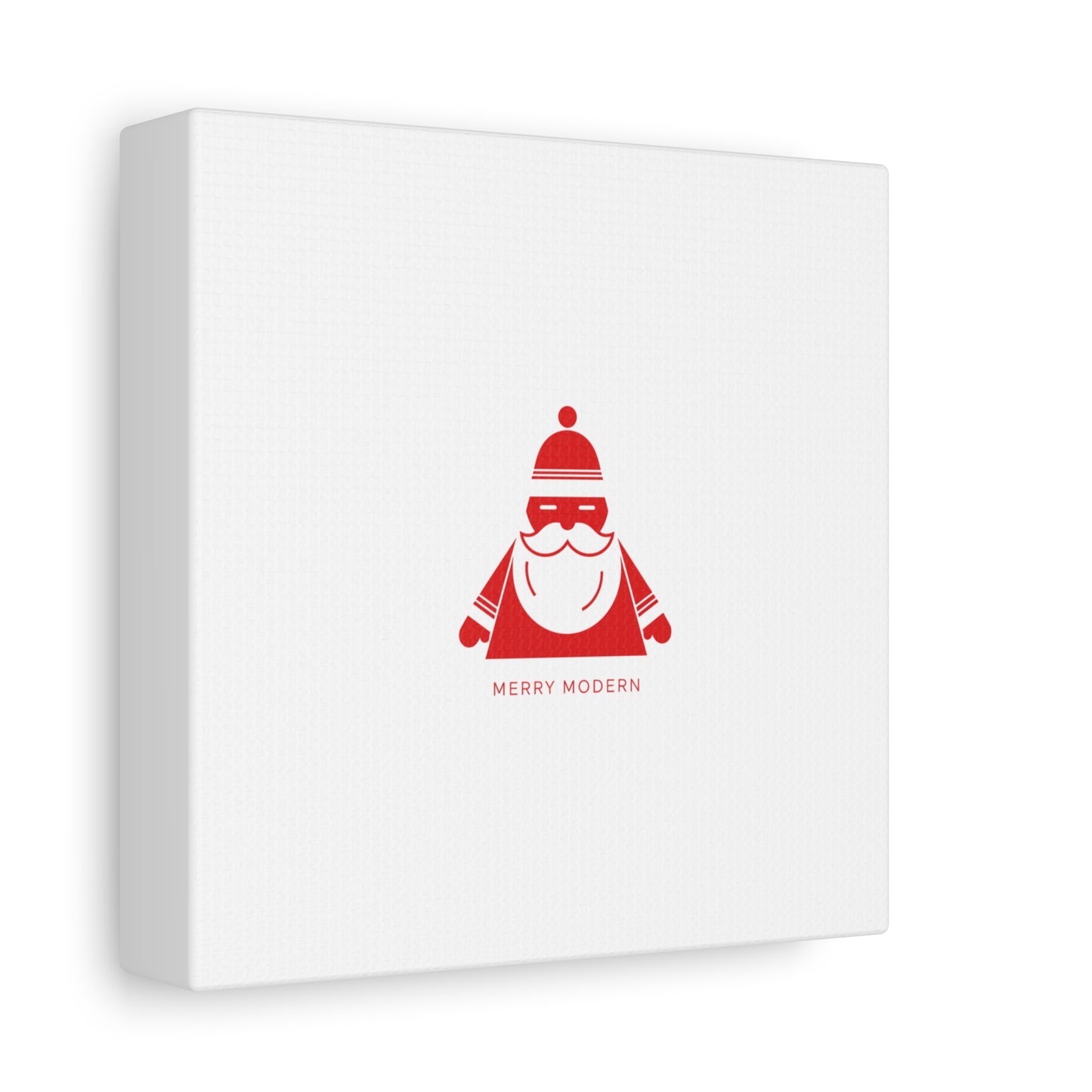 Minimal Santa Graphic Canvas | Modern Santa Graphic, Geometric Christmas Art