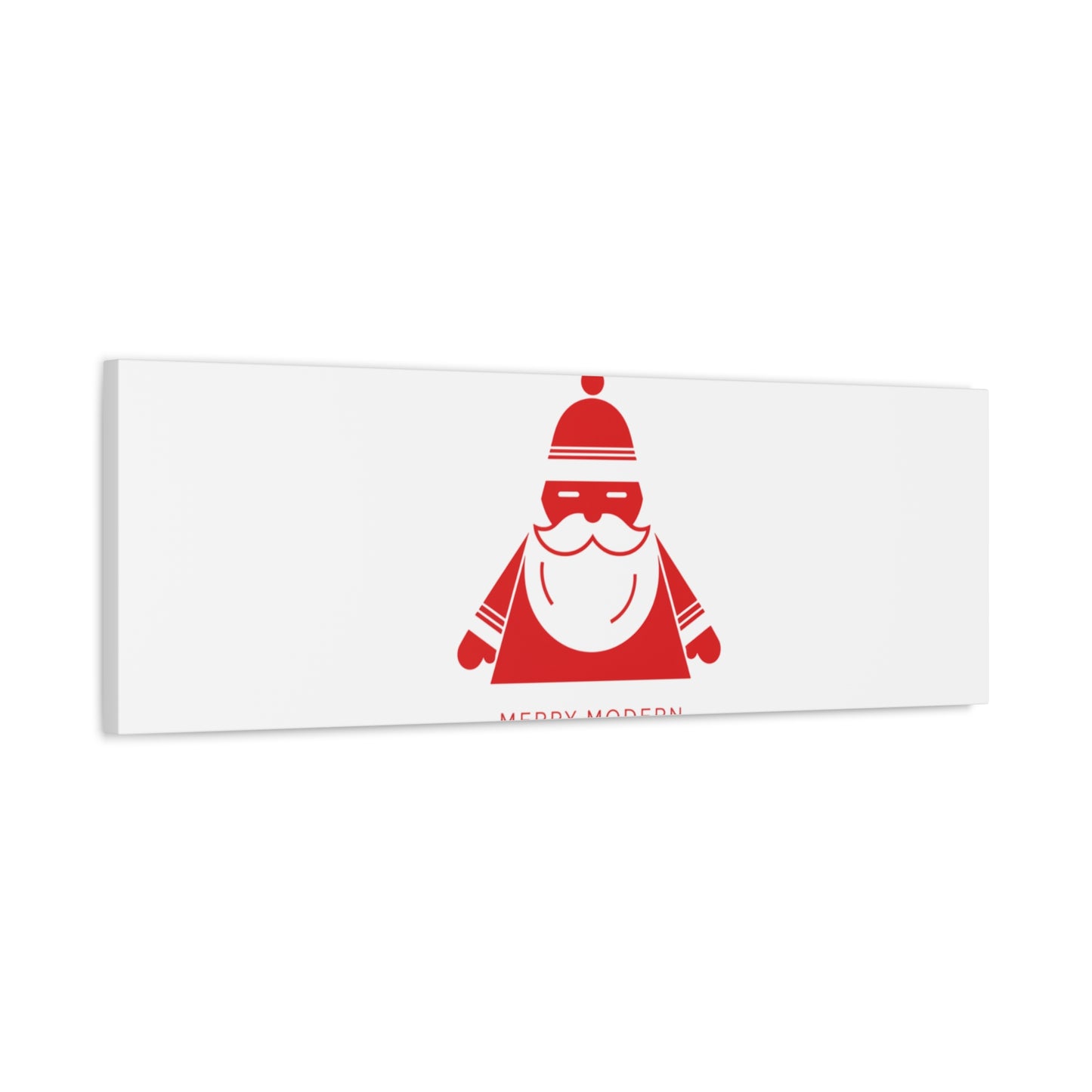 Minimal Santa Graphic Canvas | Modern Santa Graphic, Geometric Christmas Art