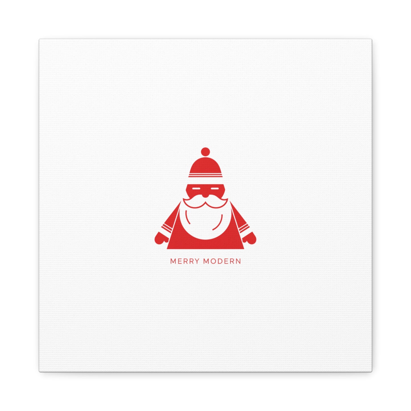 Minimal Santa Graphic Canvas | Modern Santa Graphic, Geometric Christmas Art
