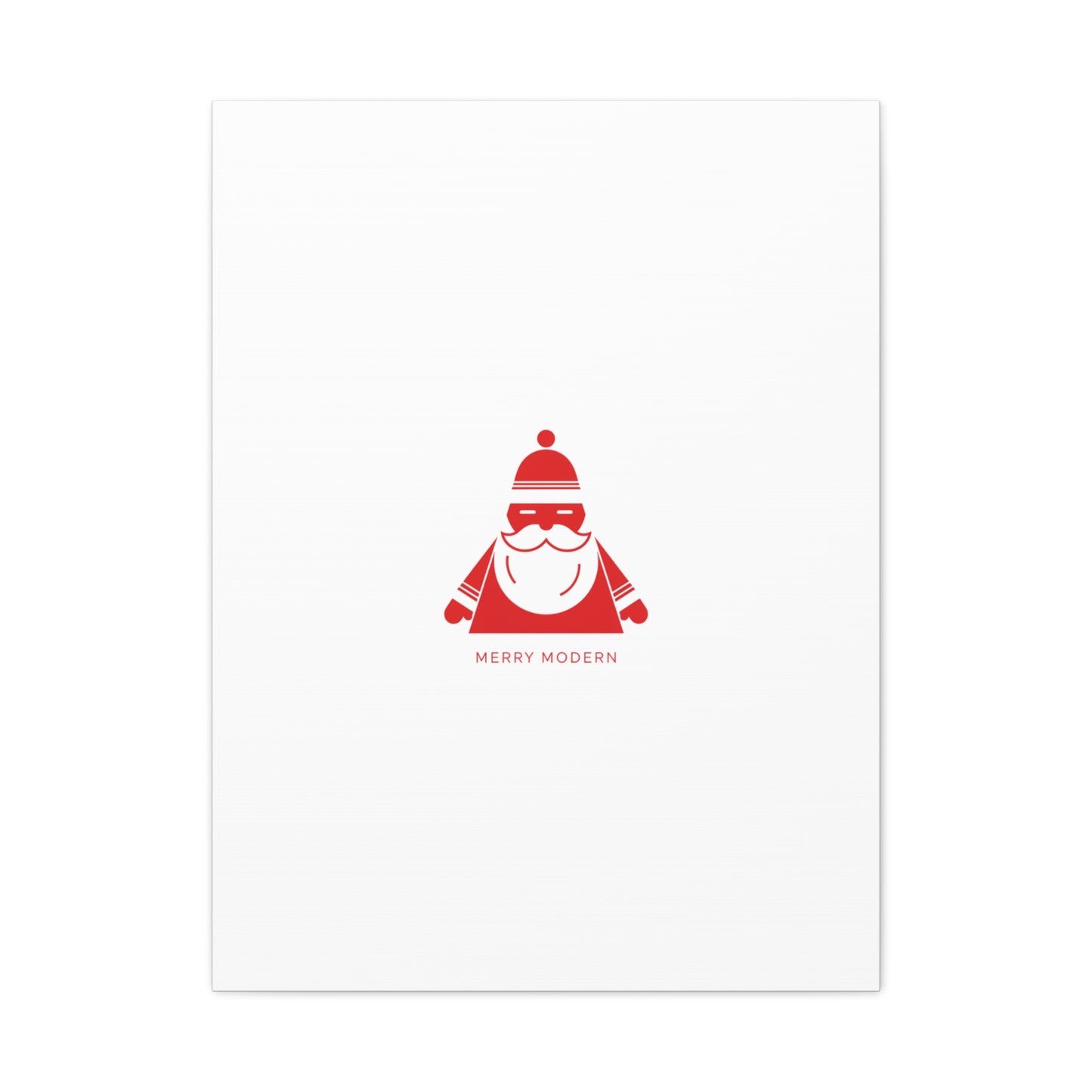 Minimal Santa Graphic Canvas | Modern Santa Graphic, Geometric Christmas Art