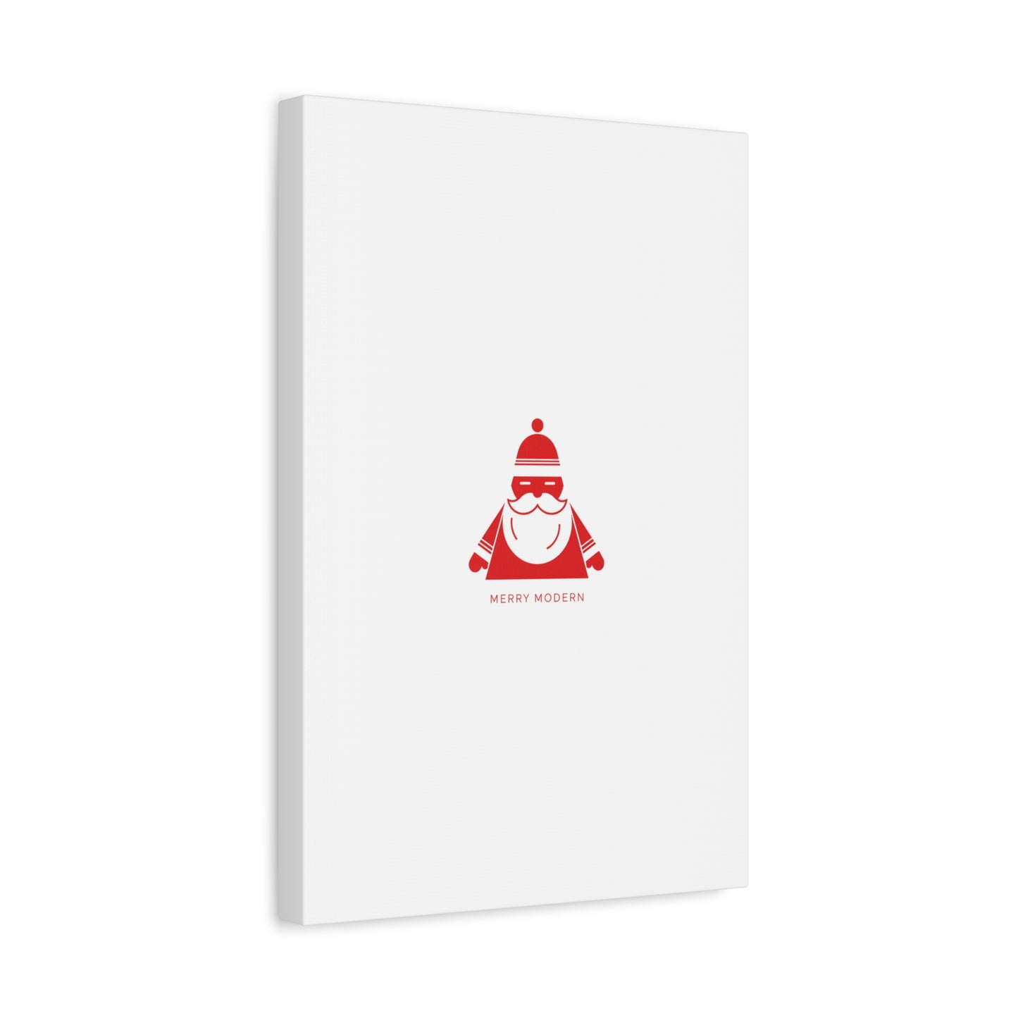 Minimal Santa Graphic Canvas | Modern Santa Graphic, Geometric Christmas Art