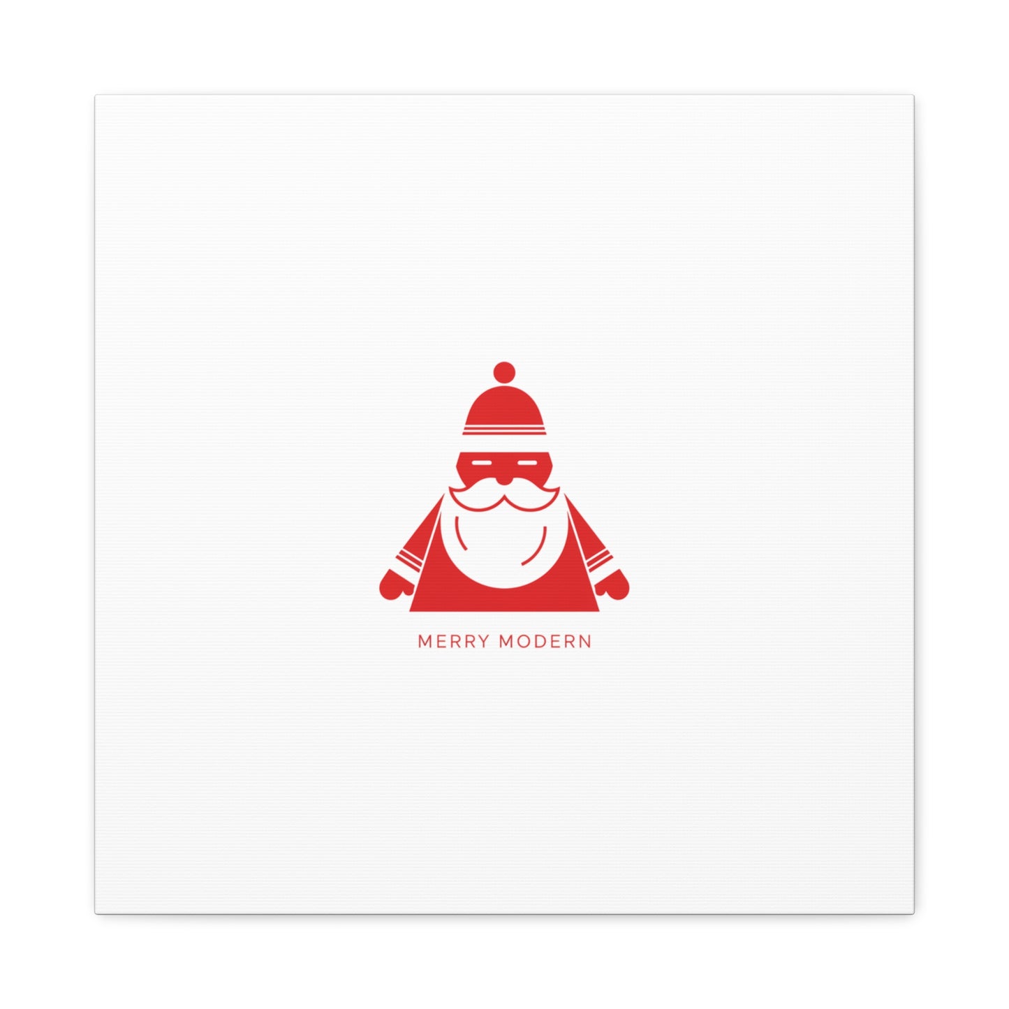 Minimal Santa Graphic Canvas | Modern Santa Graphic, Geometric Christmas Art