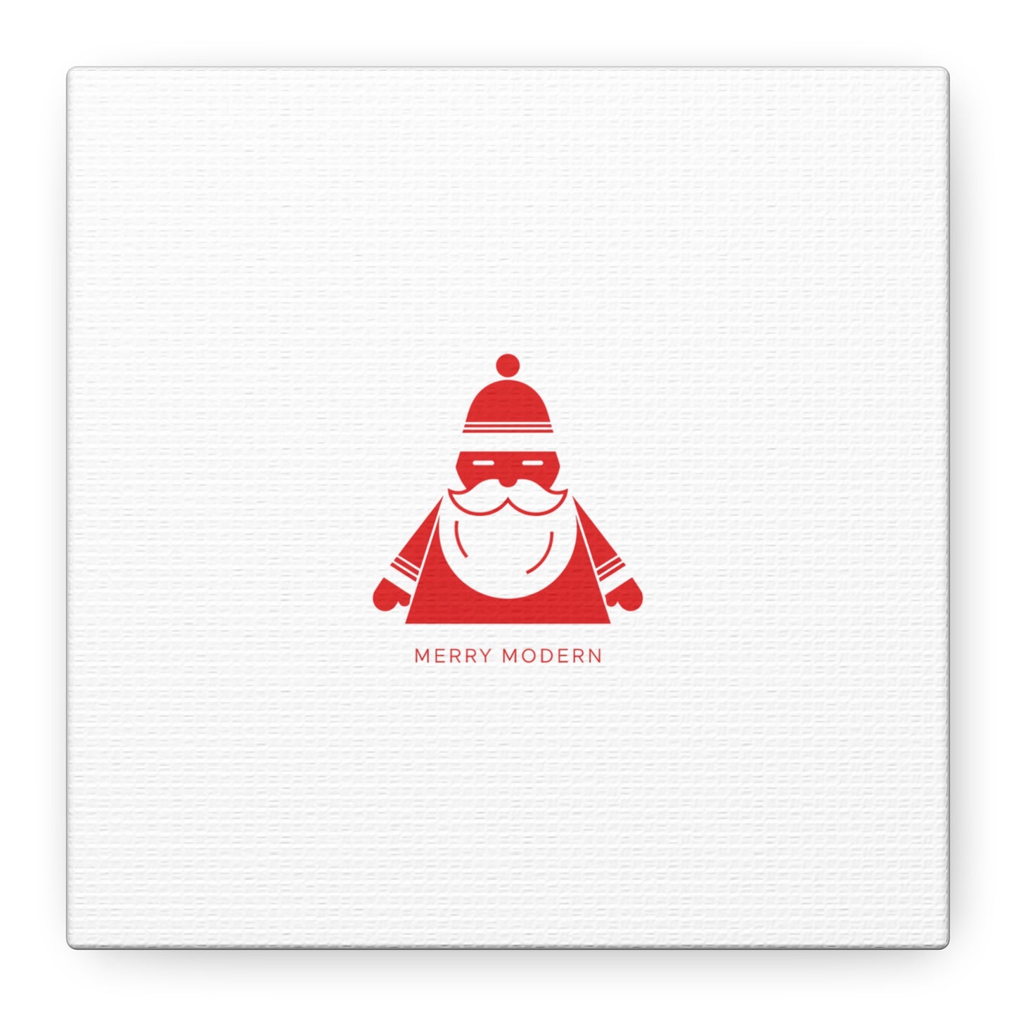 Minimal Santa Graphic Canvas | Modern Santa Graphic, Geometric Christmas Art