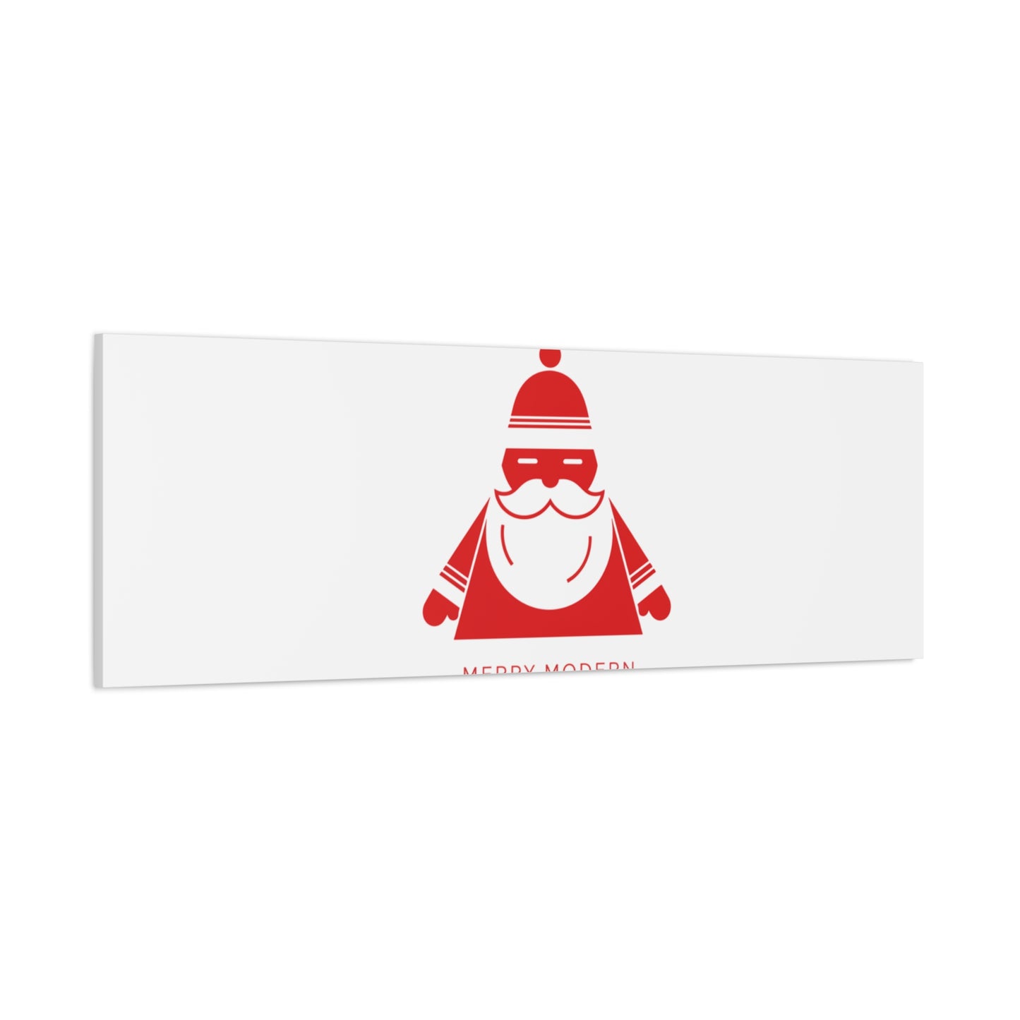 Minimal Santa Graphic Canvas | Modern Santa Graphic, Geometric Christmas Art