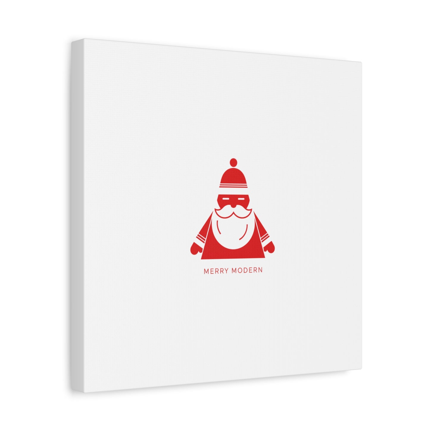 Minimal Santa Graphic Canvas | Modern Santa Graphic, Geometric Christmas Art