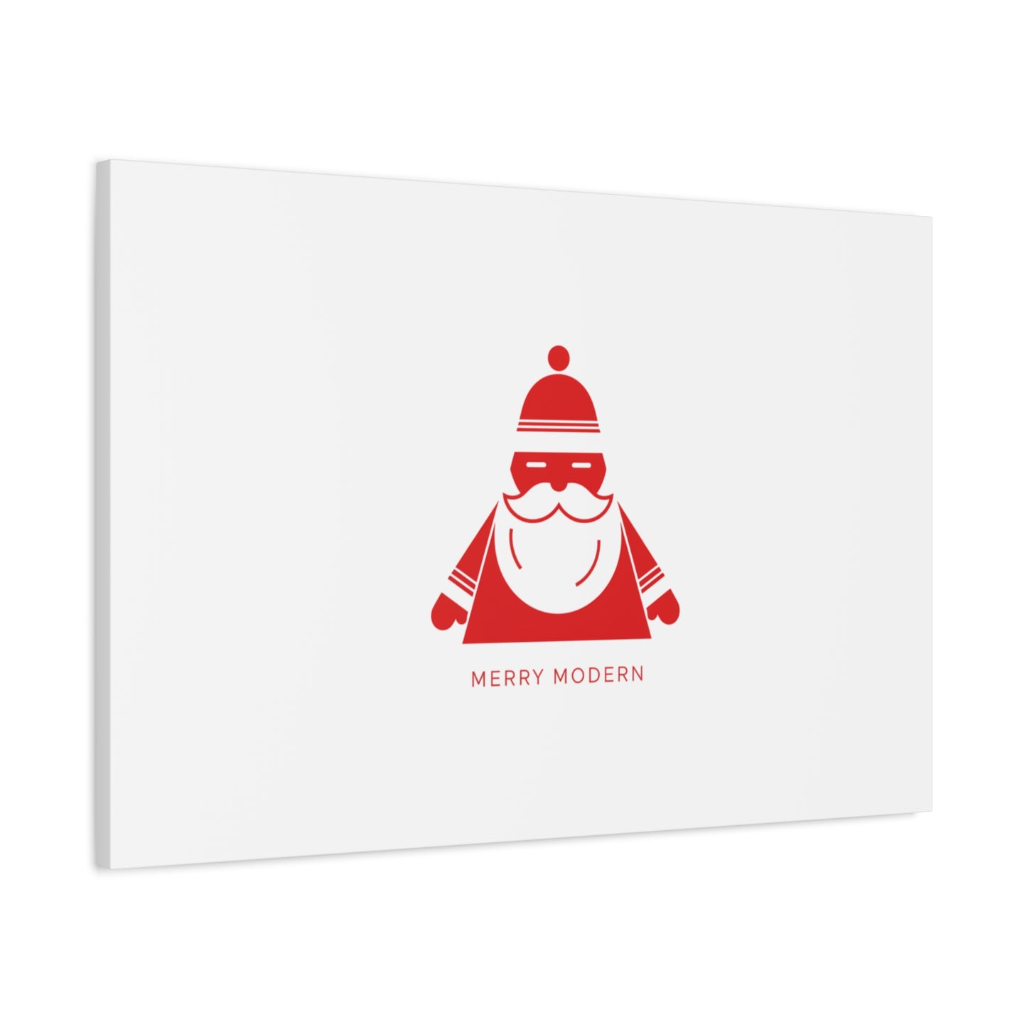 Minimal Santa Graphic Canvas | Modern Santa Graphic, Geometric Christmas Art