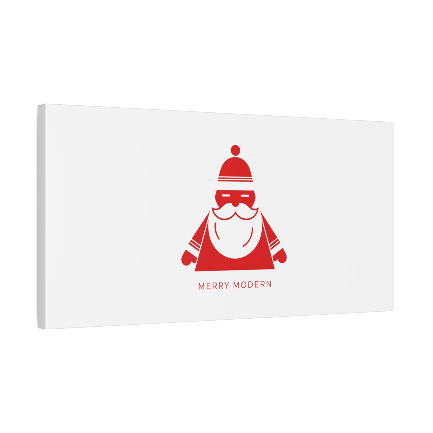Minimal Santa Graphic Canvas | Modern Santa Graphic, Geometric Christmas Art