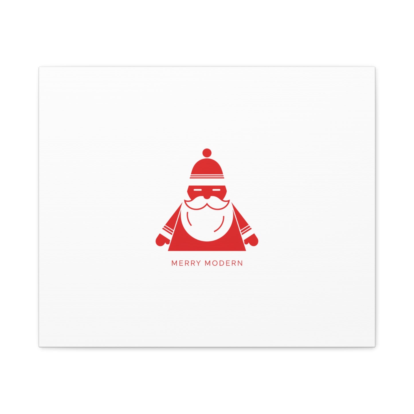 Minimal Santa Graphic Canvas | Modern Santa Graphic, Geometric Christmas Art