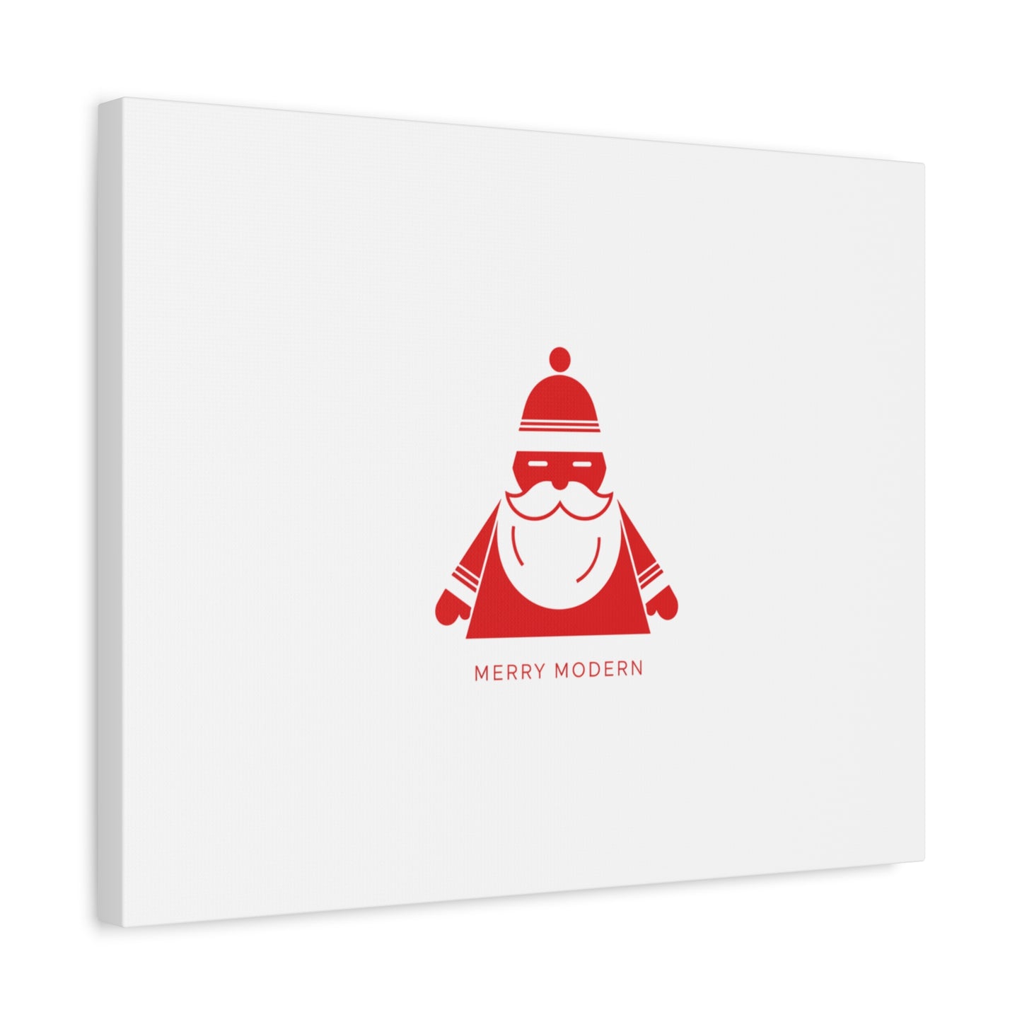 Minimal Santa Graphic Canvas | Modern Santa Graphic, Geometric Christmas Art