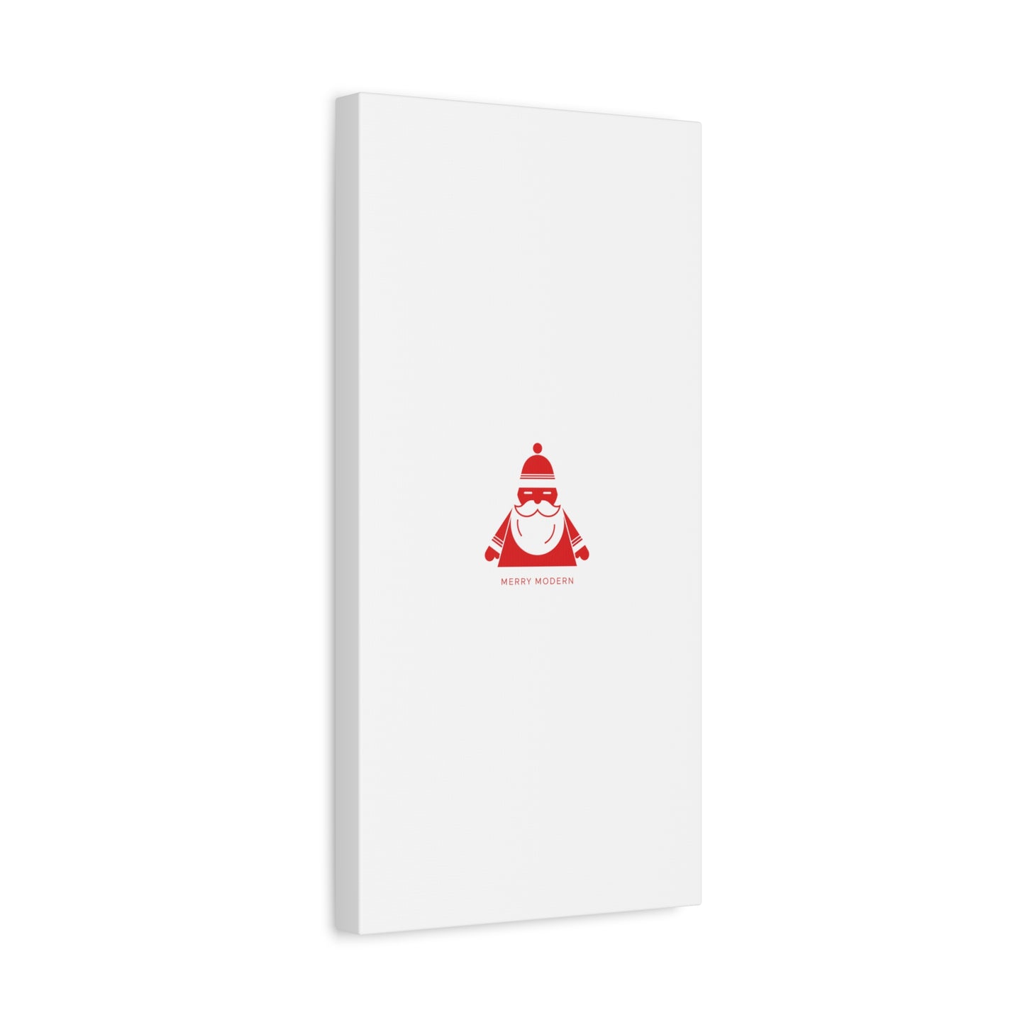 Minimal Santa Graphic Canvas | Modern Santa Graphic, Geometric Christmas Art