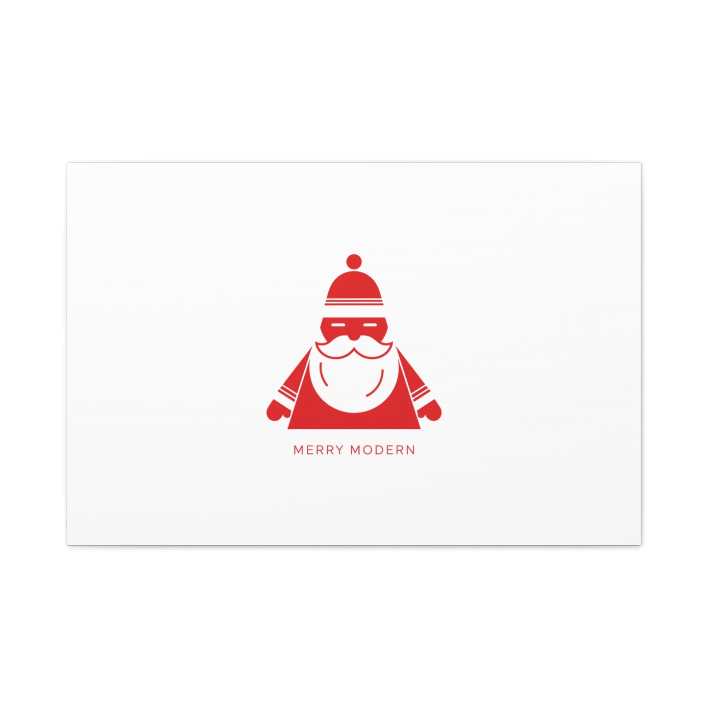 Minimal Santa Graphic Canvas | Modern Santa Graphic, Geometric Christmas Art
