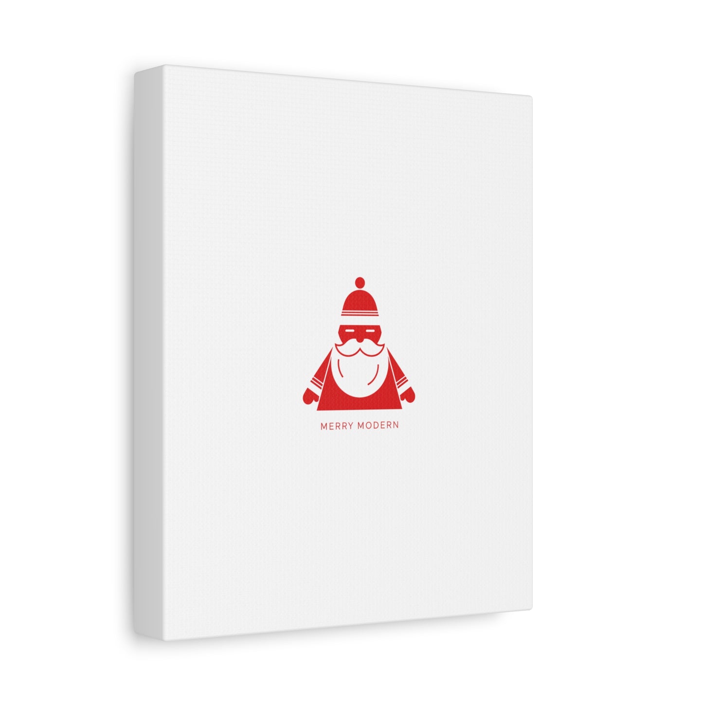Minimal Santa Graphic Canvas | Modern Santa Graphic, Geometric Christmas Art