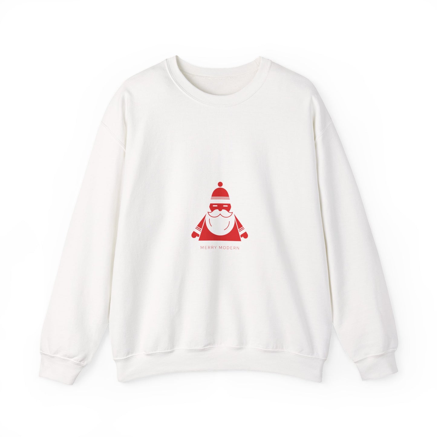 Minimalist Santa geometric design Crewneck | modern santa graphic, abstract Christmas