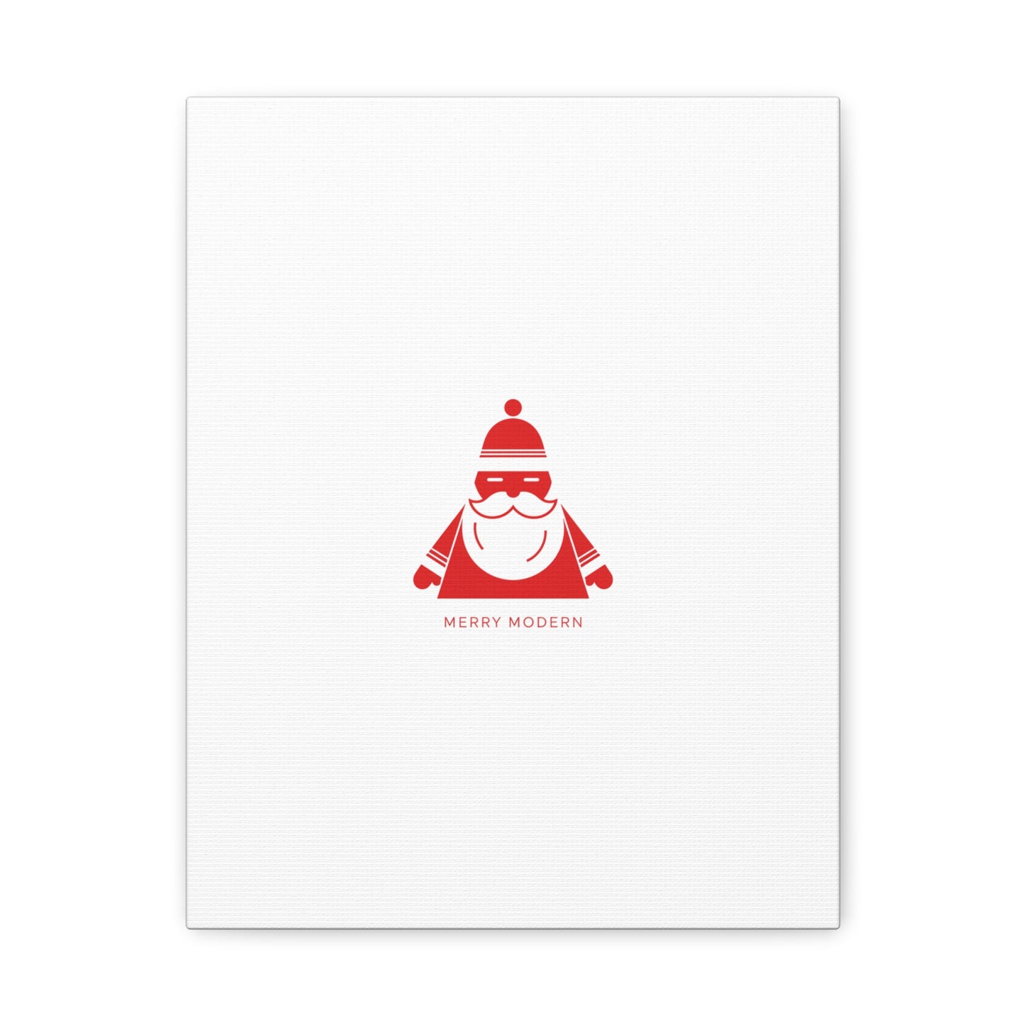 Minimal Santa Graphic Canvas | Modern Santa Graphic, Geometric Christmas Art