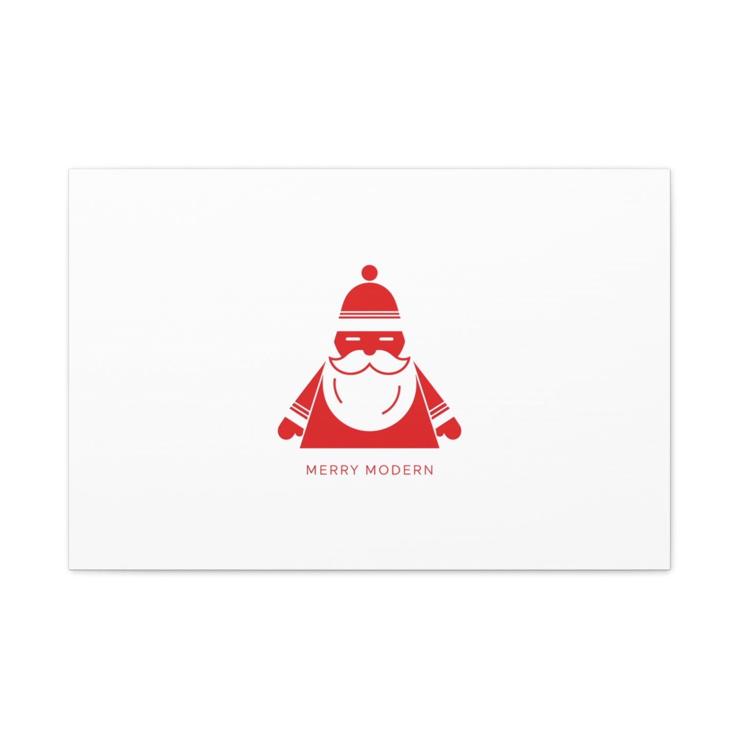 Minimal Santa Graphic Canvas | Modern Santa Graphic, Geometric Christmas Art