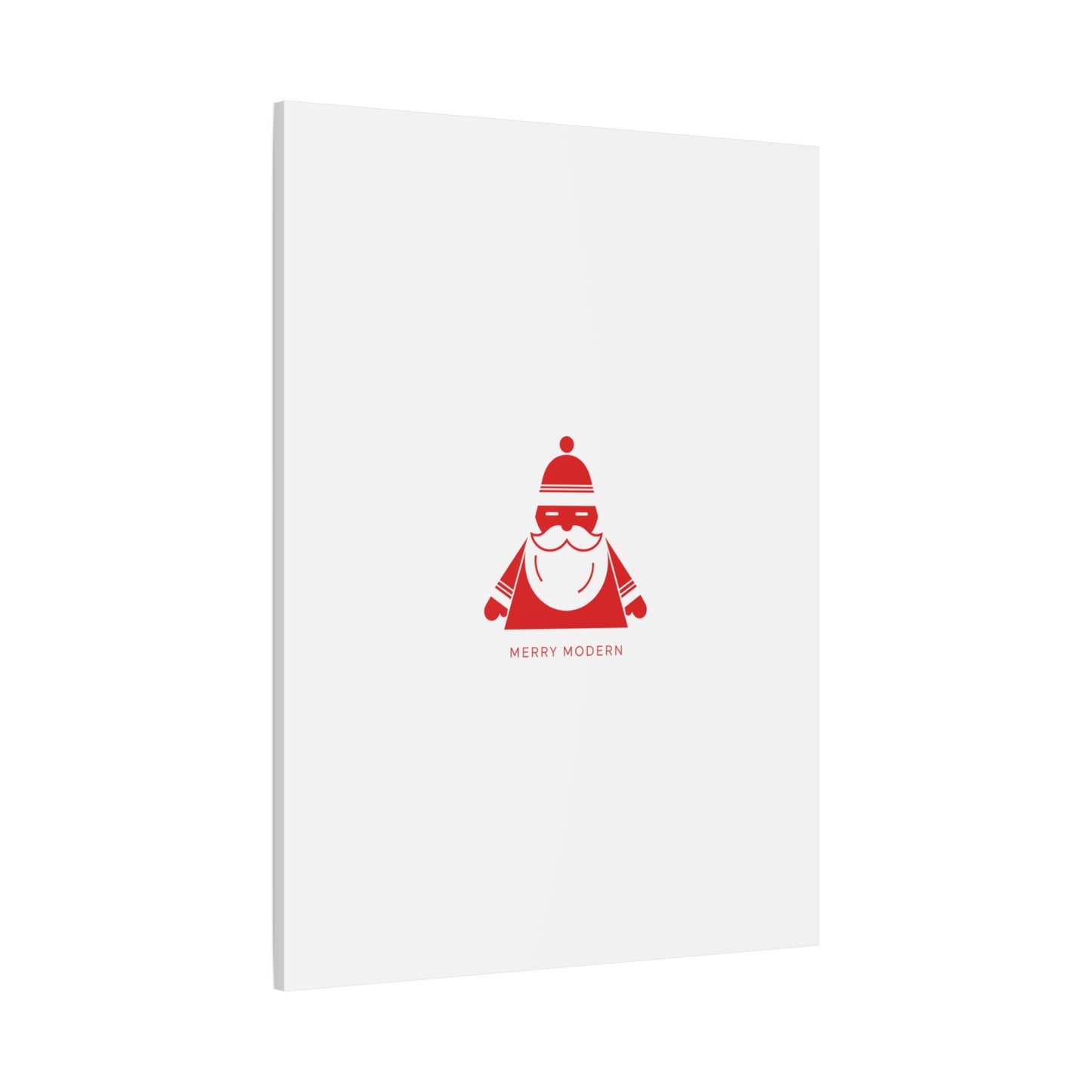 Minimal Santa Graphic Canvas | Modern Santa Graphic, Geometric Christmas Art