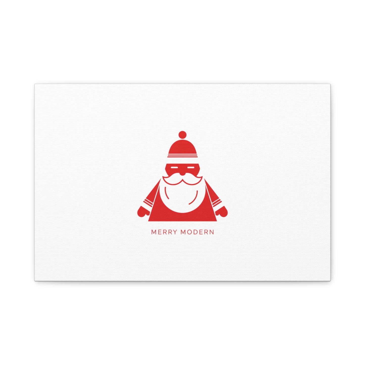 Minimal Santa Graphic Canvas | Modern Santa Graphic, Geometric Christmas Art