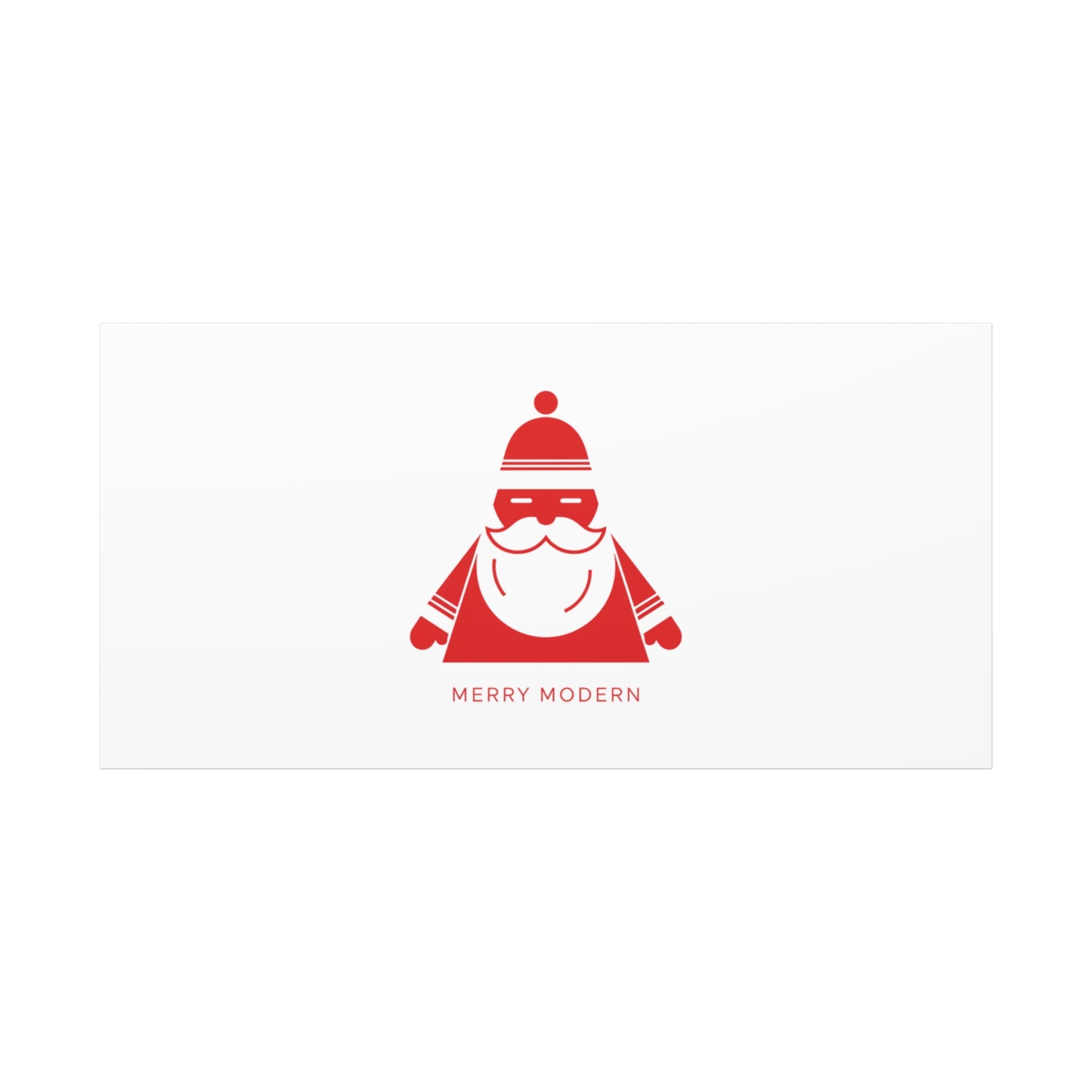 Minimal Santa Graphic Canvas | Modern Santa Graphic, Geometric Christmas Art