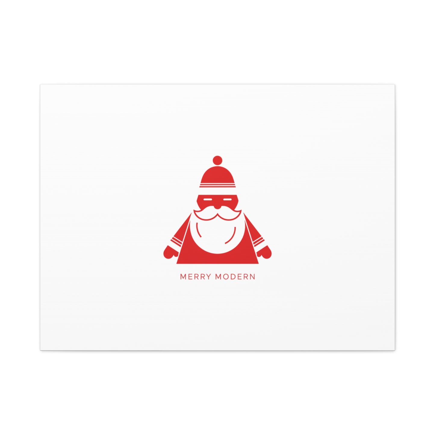 Minimal Santa Graphic Canvas | Modern Santa Graphic, Geometric Christmas Art