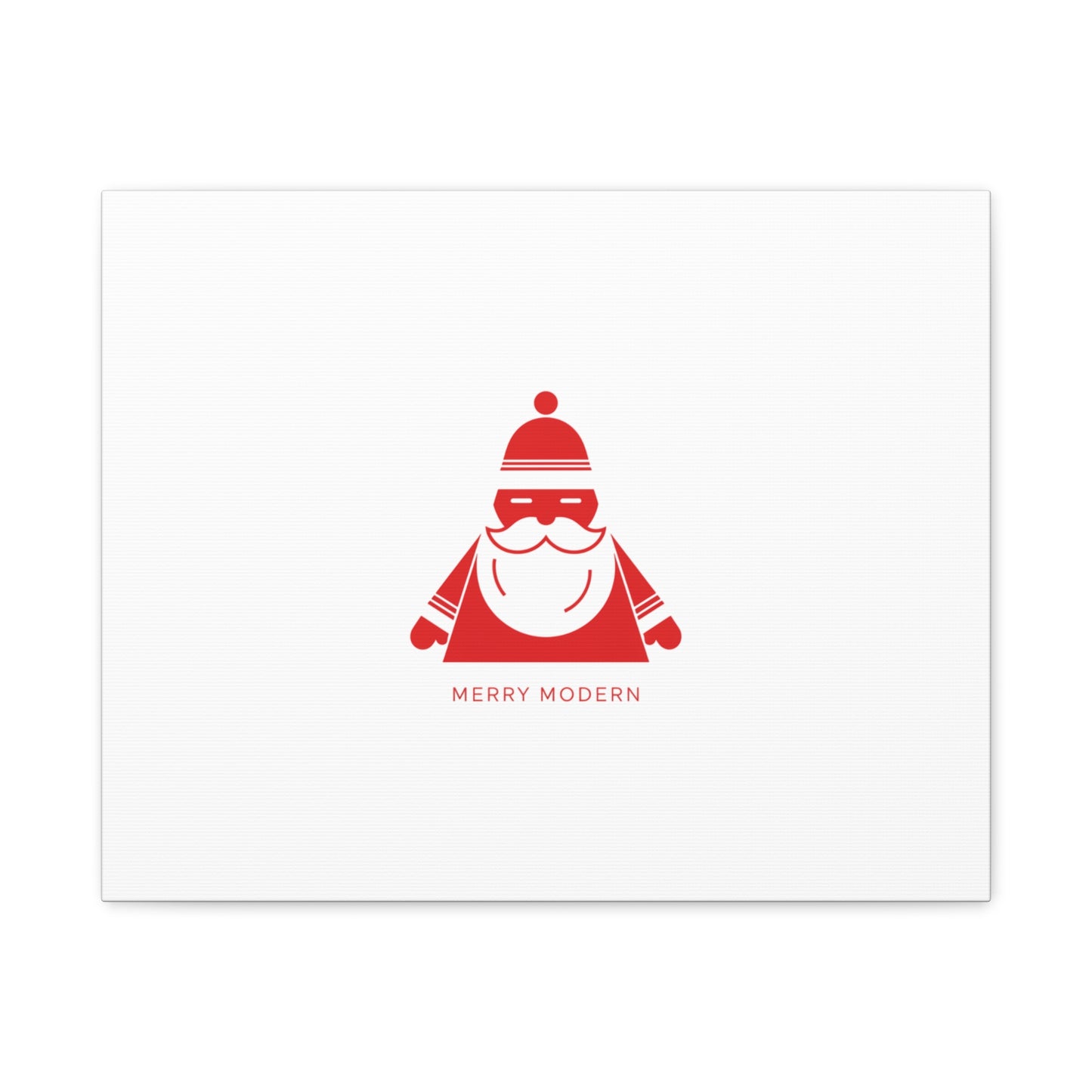 Minimal Santa Graphic Canvas | Modern Santa Graphic, Geometric Christmas Art