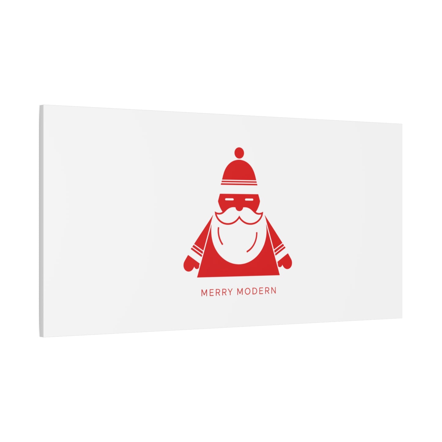 Minimal Santa Graphic Canvas | Modern Santa Graphic, Geometric Christmas Art