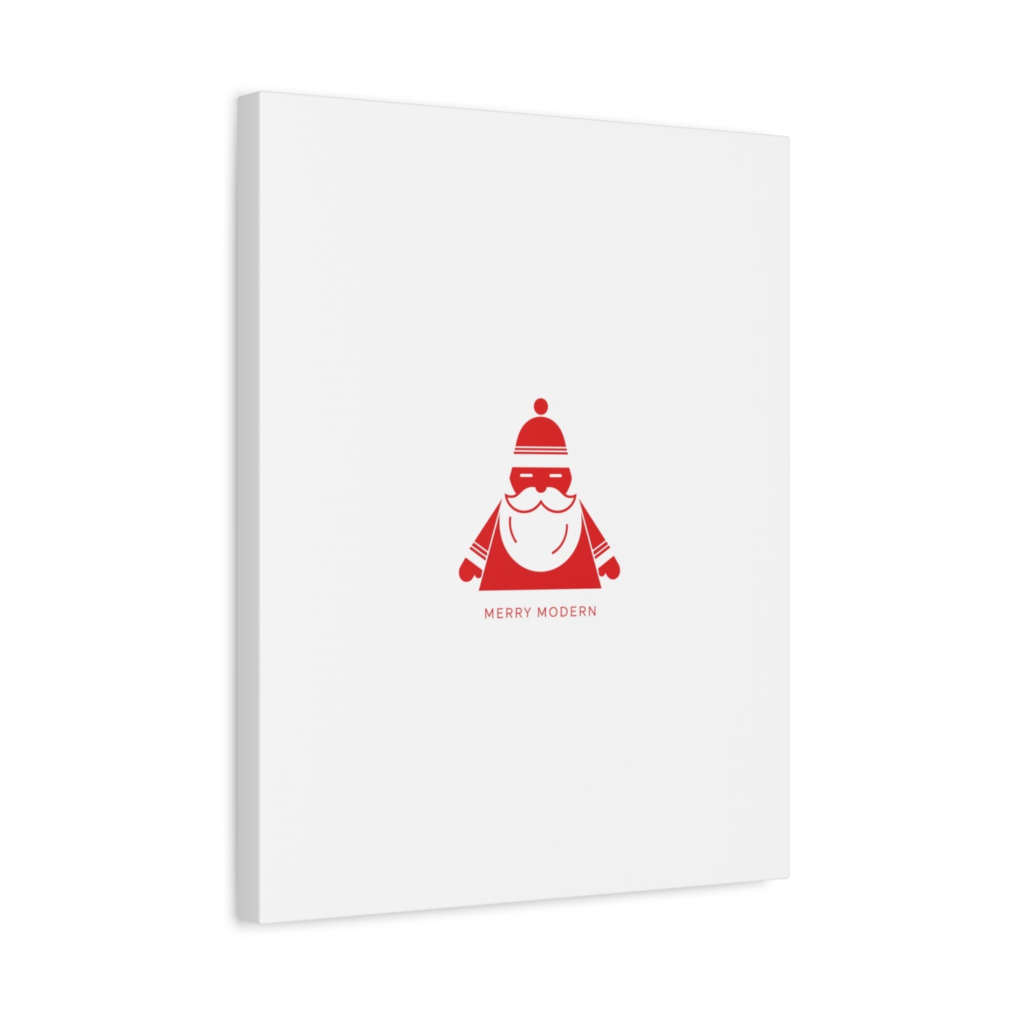 Minimal Santa Graphic Canvas | Modern Santa Graphic, Geometric Christmas Art