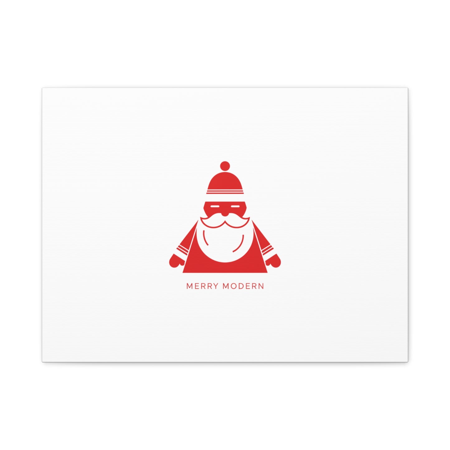 Minimal Santa Graphic Canvas | Modern Santa Graphic, Geometric Christmas Art