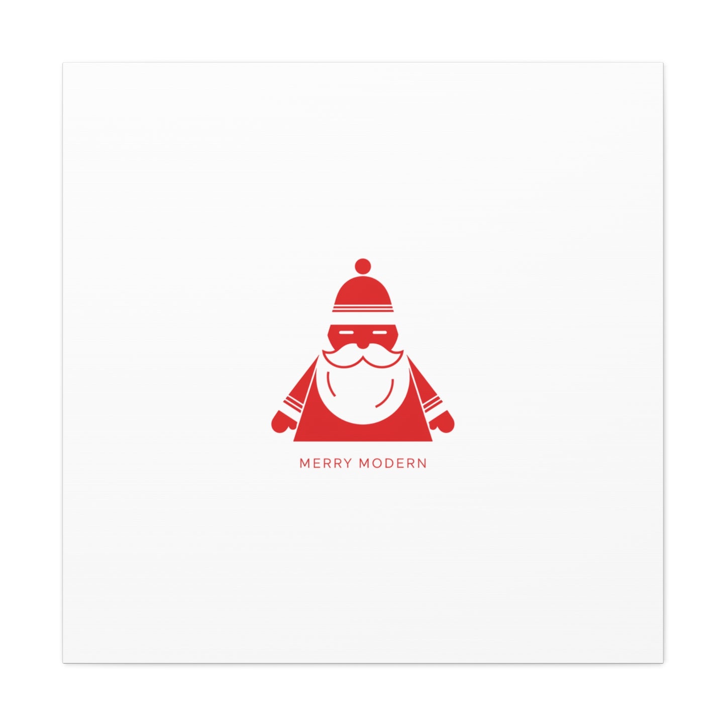 Minimal Santa Graphic Canvas | Modern Santa Graphic, Geometric Christmas Art