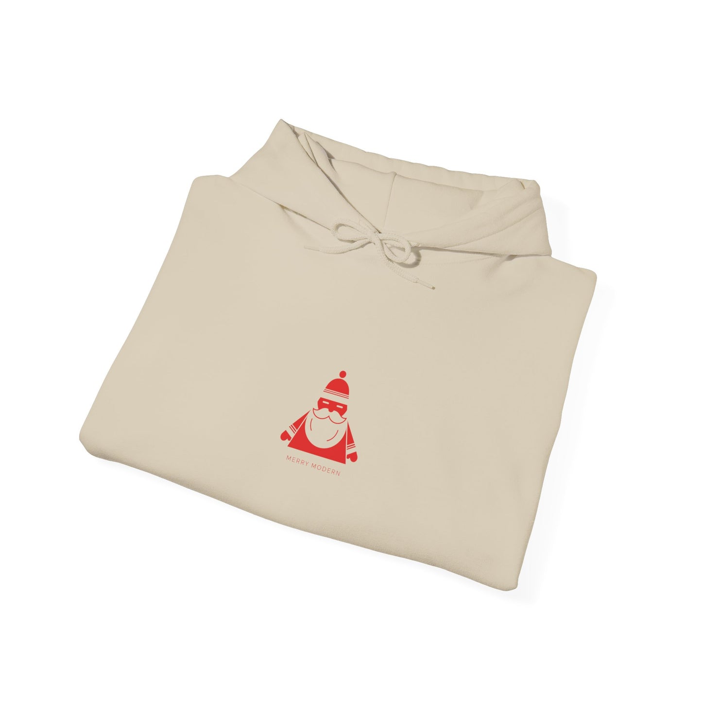 Minimalist Santa Graphic Hoodie, Modern Santa Graphic, Geometric Santa