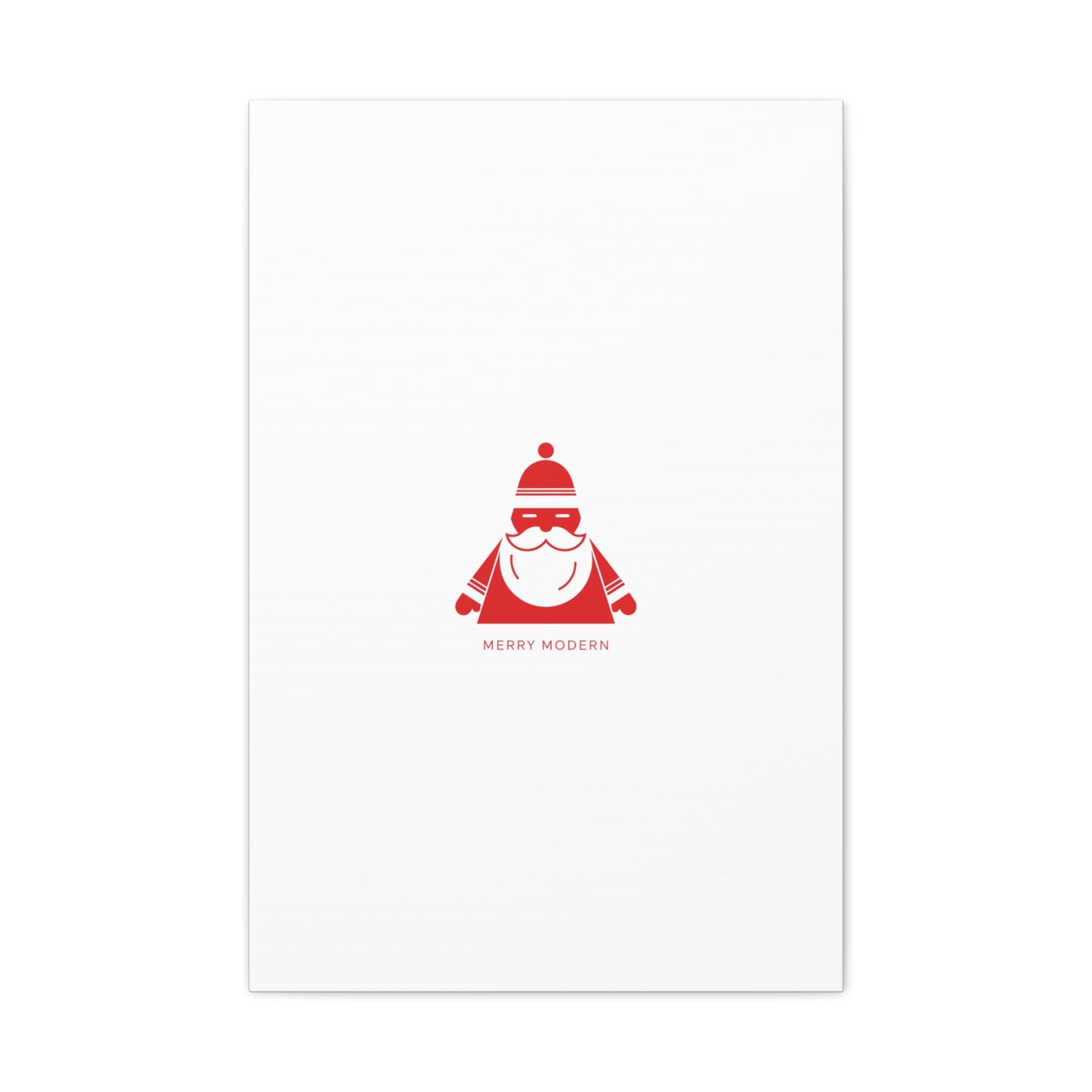 Minimal Santa Graphic Canvas | Modern Santa Graphic, Geometric Christmas Art
