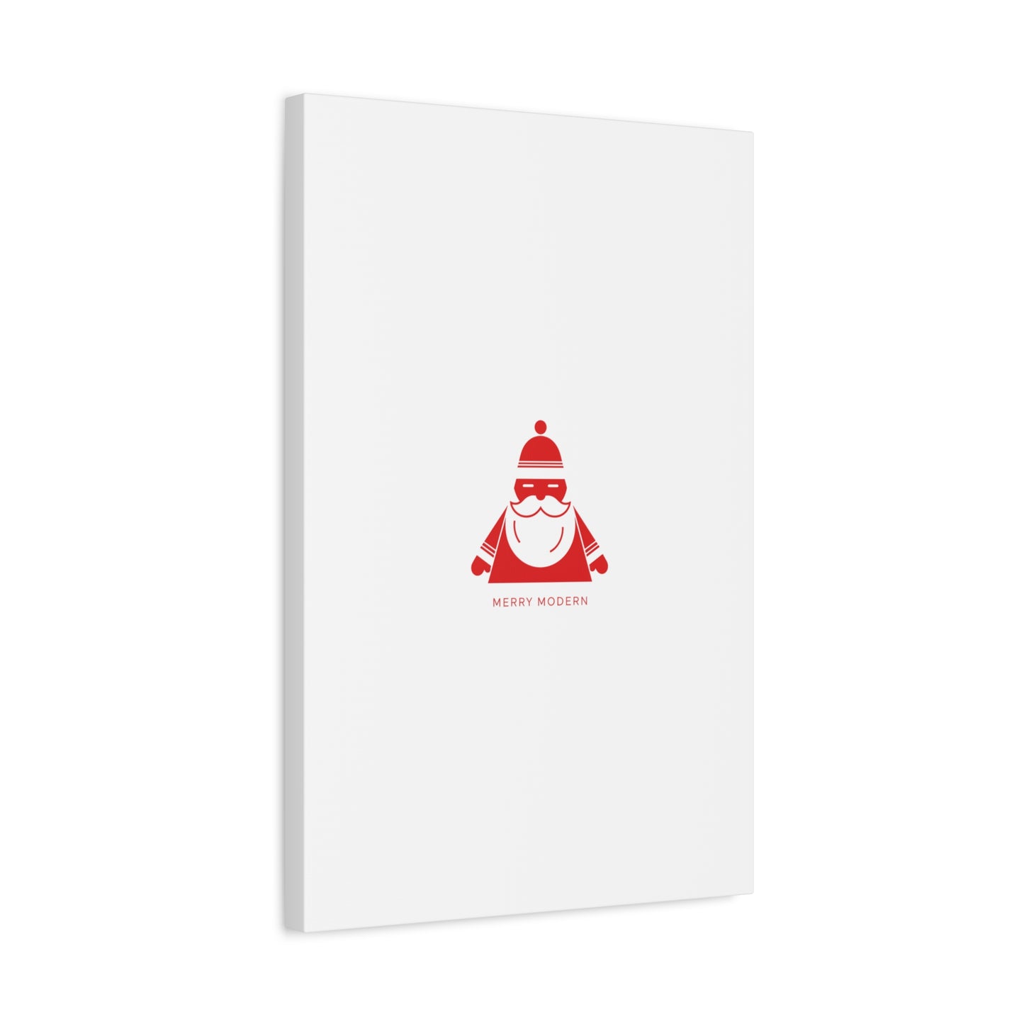 Minimal Santa Graphic Canvas | Modern Santa Graphic, Geometric Christmas Art