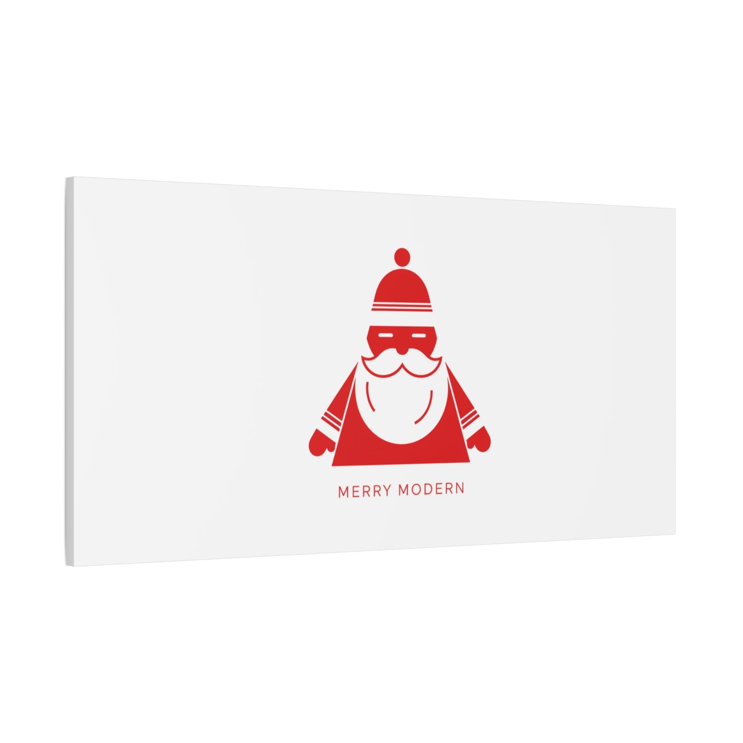 Minimal Santa Graphic Canvas | Modern Santa Graphic, Geometric Christmas Art