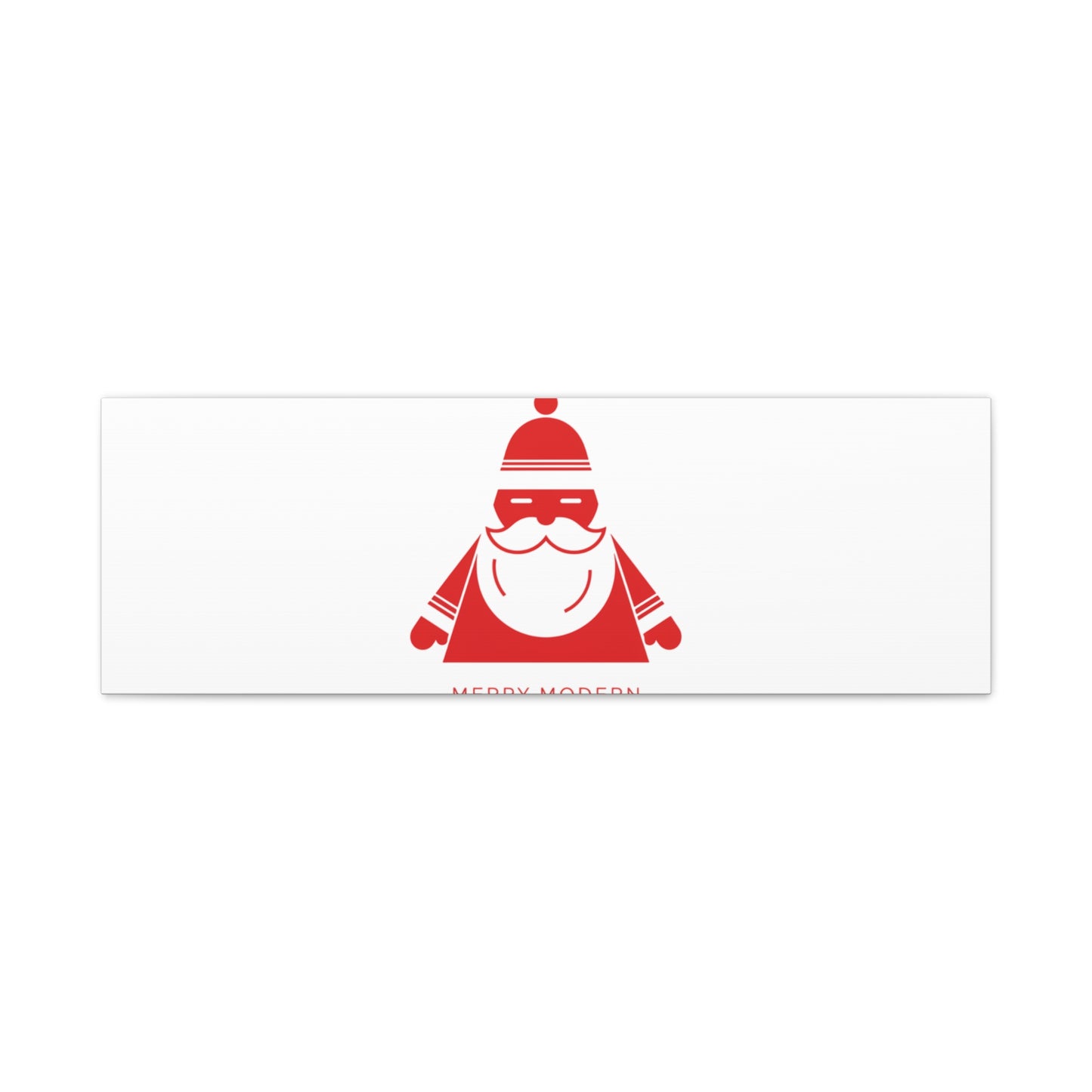 Minimal Santa Graphic Canvas | Modern Santa Graphic, Geometric Christmas Art