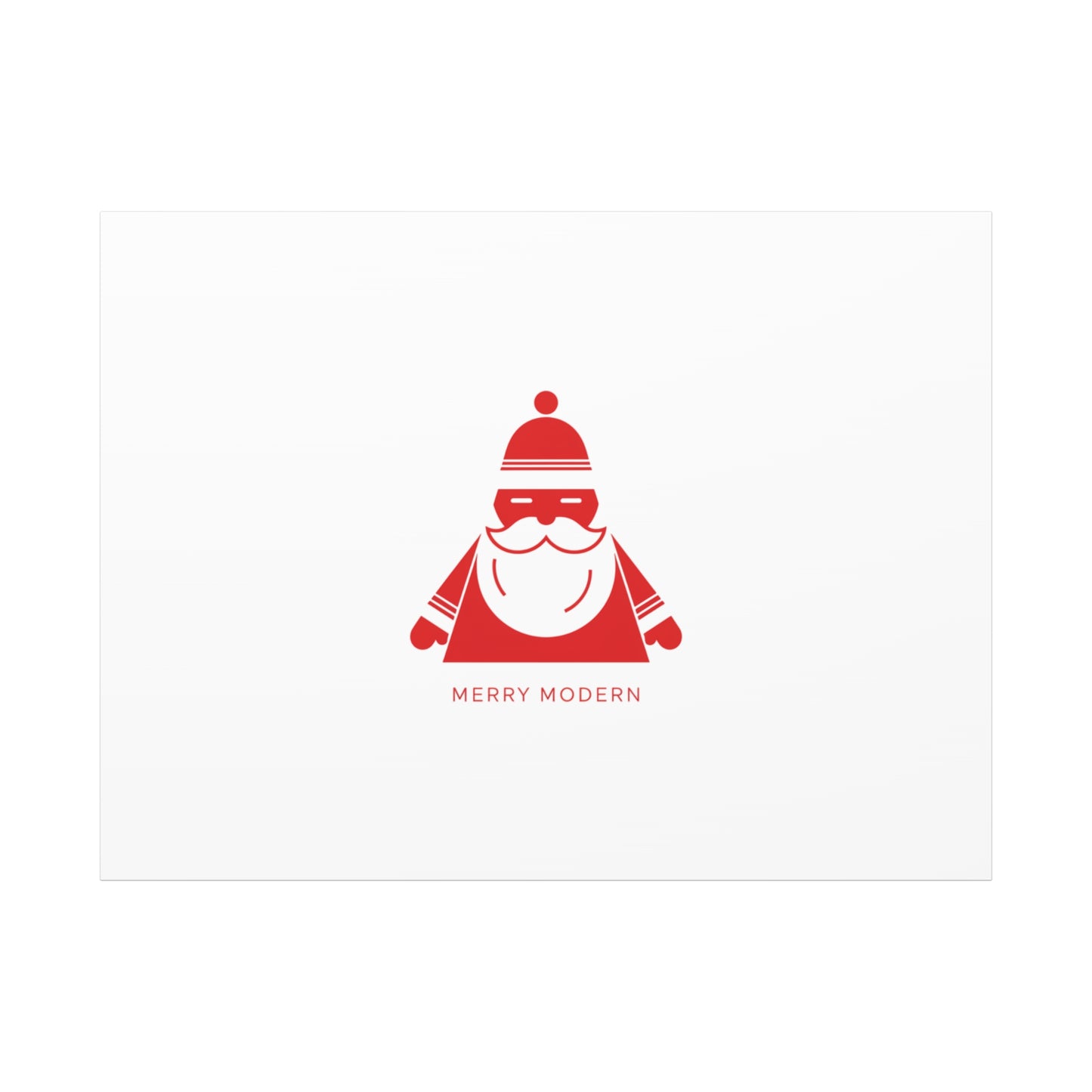 Minimal Santa Graphic Canvas | Modern Santa Graphic, Geometric Christmas Art