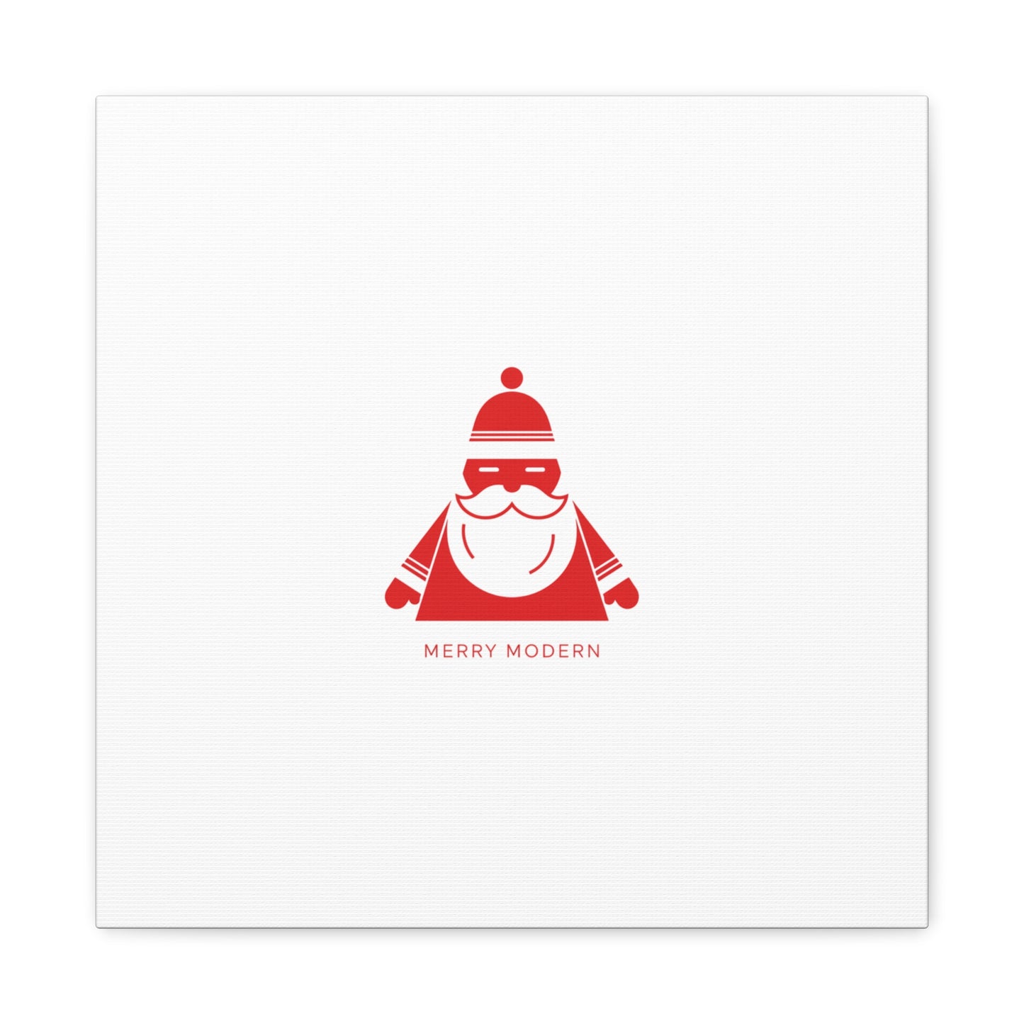 Minimal Santa Graphic Canvas | Modern Santa Graphic, Geometric Christmas Art