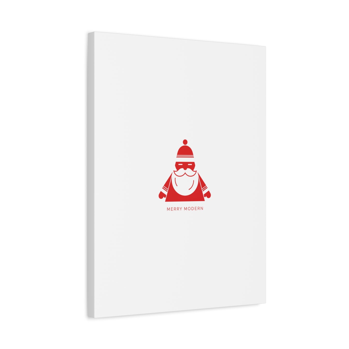 Minimal Santa Graphic Canvas | Modern Santa Graphic, Geometric Christmas Art