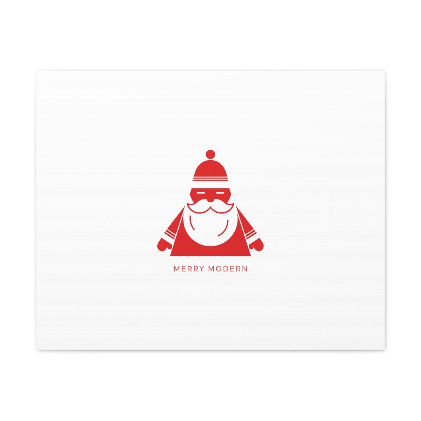 Minimal Santa Graphic Canvas | Modern Santa Graphic, Geometric Christmas Art