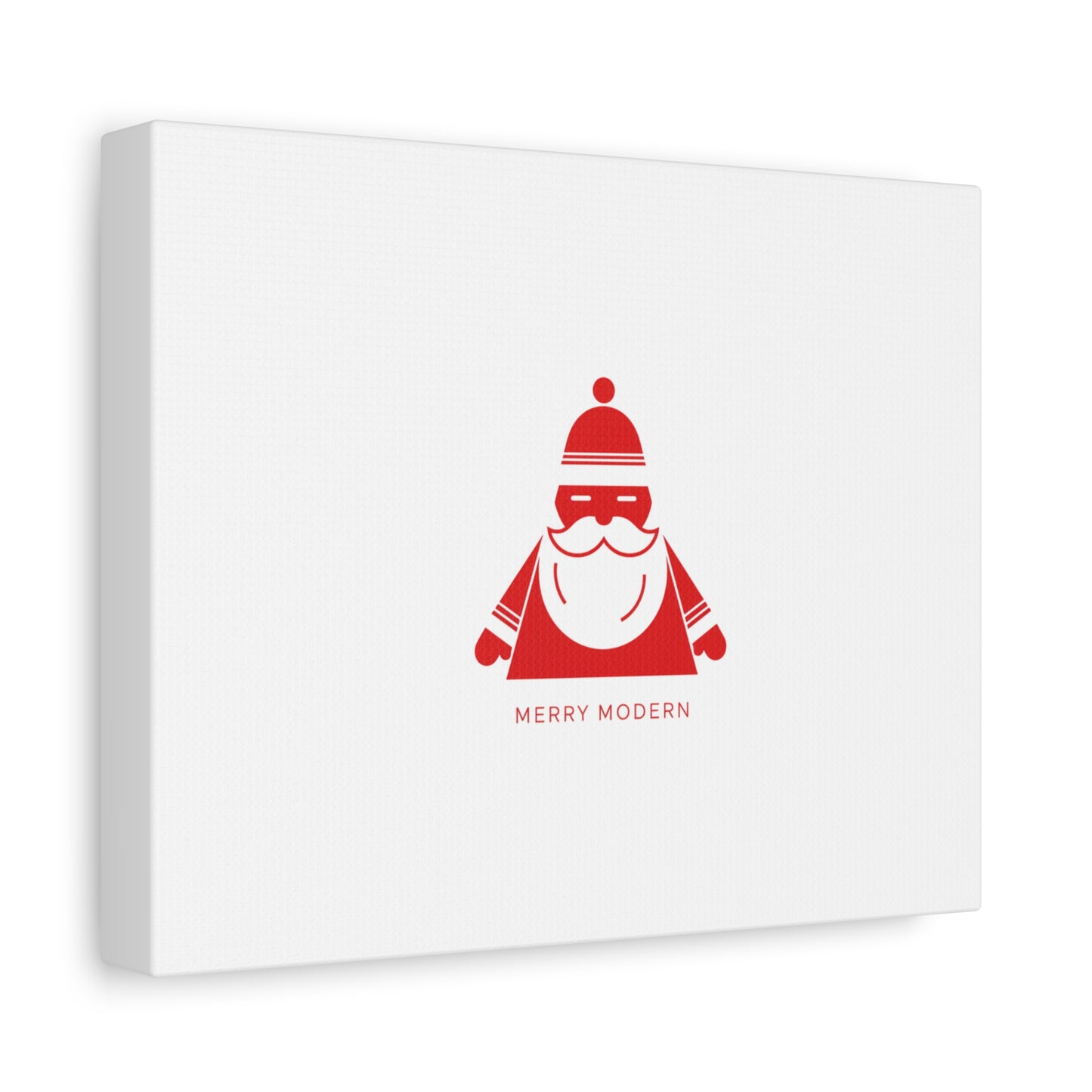 Minimal Santa Graphic Canvas | Modern Santa Graphic, Geometric Christmas Art