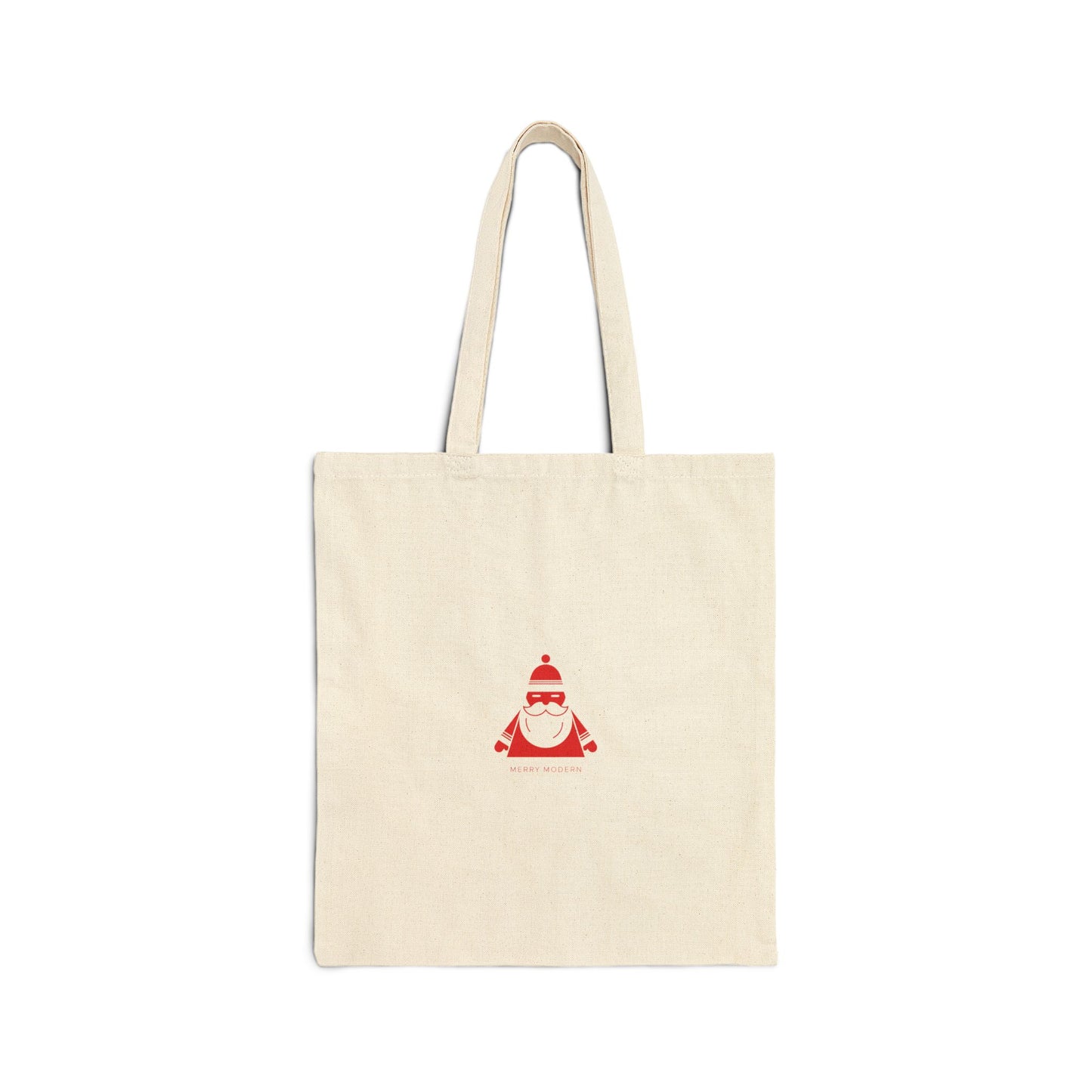 Minimal Santa Graphic Tote | Modern Santa, Geometric Christmas Tote