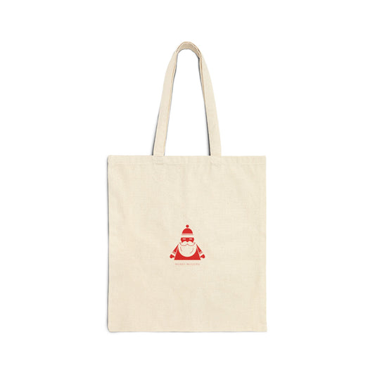 Minimal Santa Graphic Tote | Modern Santa, Geometric Christmas Tote